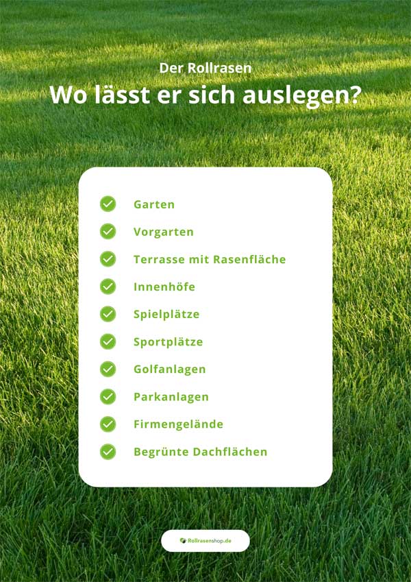 Wo lässt sich Rollrasen auslegen